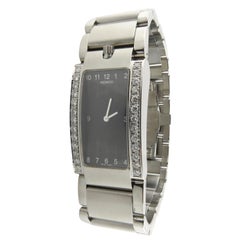 Movado Diamond Elliptica Stainless Watch 84 C1 1481 W/ Box