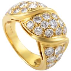 Van Cleef & Arpels Yellow Gold Diamond Band Ring