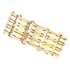 Bracciale antico in oro rosa e oro giallo 14k Art Deco