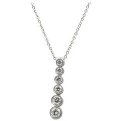 Tiffany & Co. Tapered Bezel Diamond Platinum Jazz Pendant
