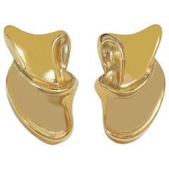 Beatifull Boucles d'oreilles en or jaune 14 carats et or jaune