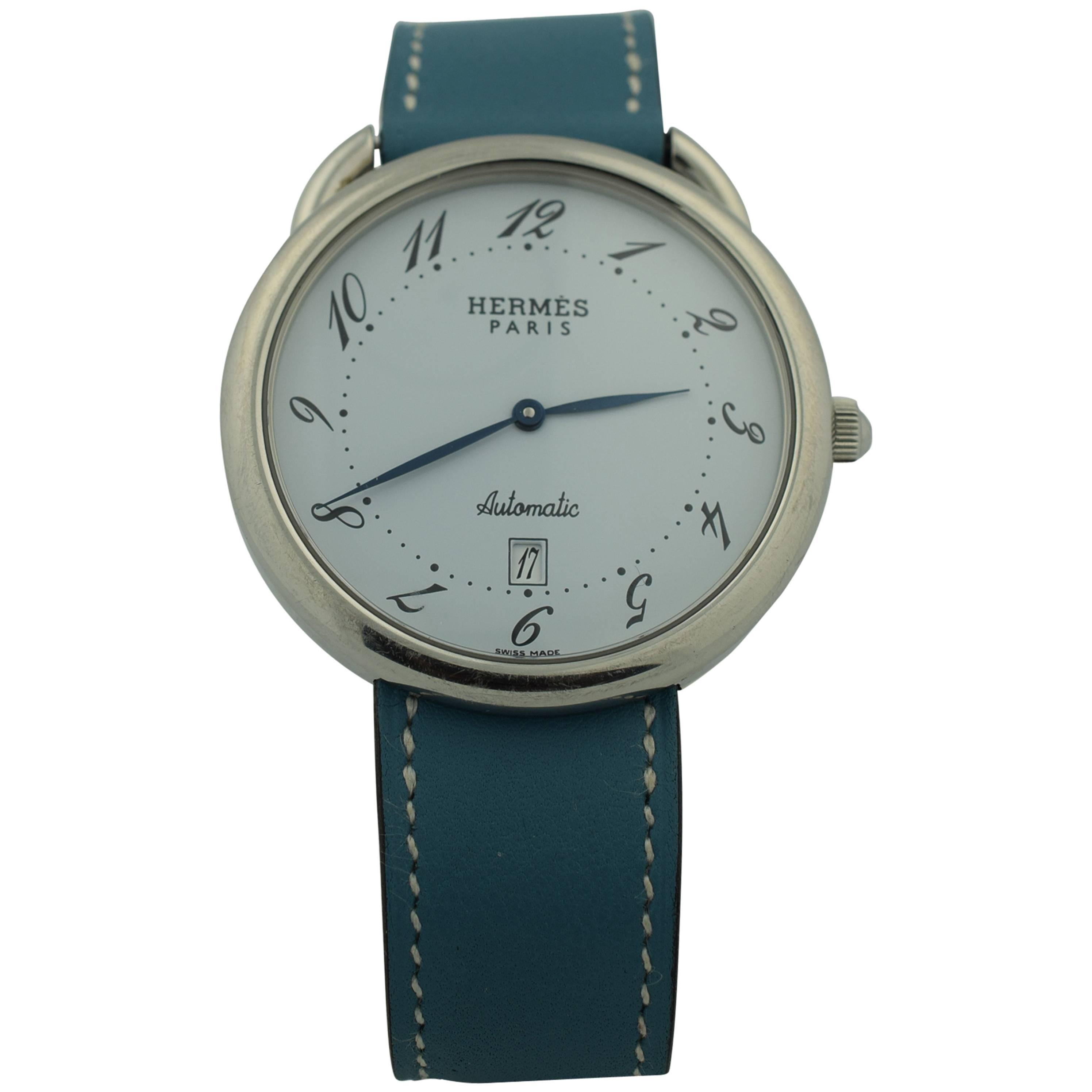 Hermes Stainless Steel Arceau Wristwatch Ref AR4.810