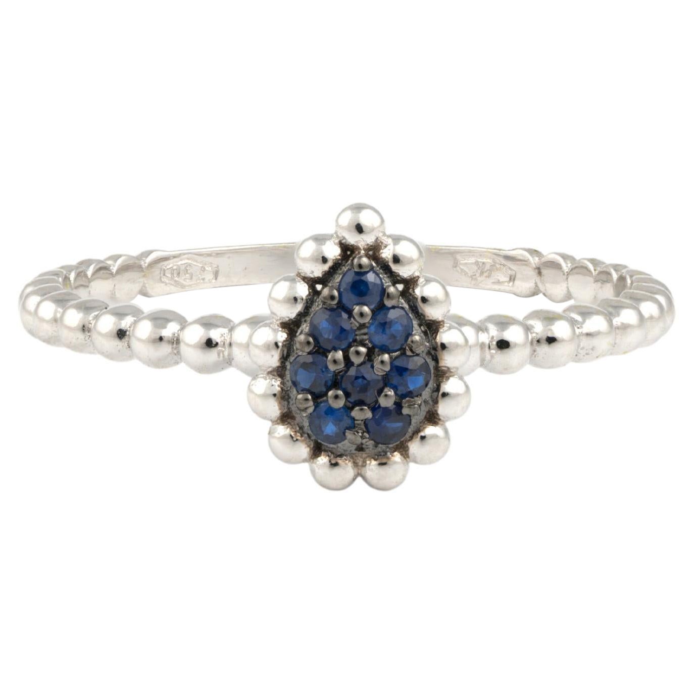 Natural Blue Sapphire 0.10cts in 18k Gold 1.81gms Ring