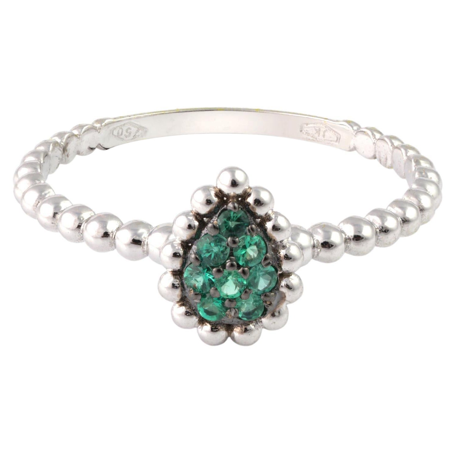 Natural Emerald 0.11cts in18k Gold 1.79gms Ring