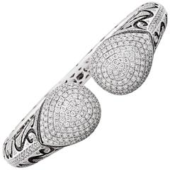Black and White Diamond Cuff Bracelet 6