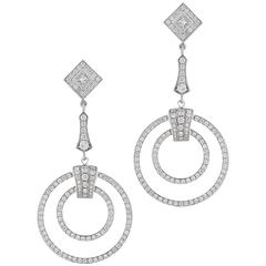 Art Deco Style Diamond Earrings 9