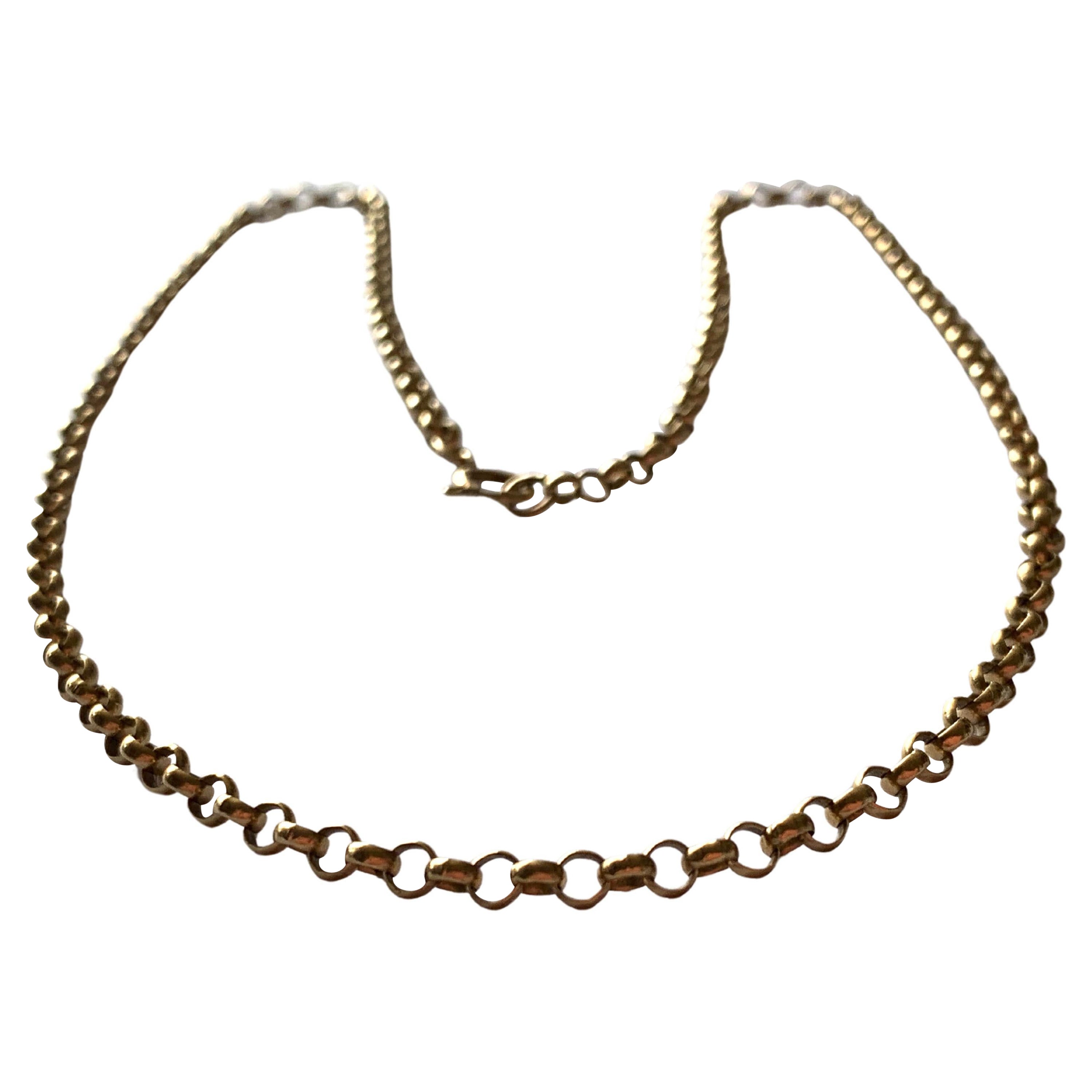 9ct Gold Antique Gold Chain For Sale