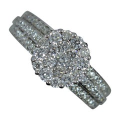 Vs 1.00ct Diamond and Platinum Tomas Rae Cluster Ring