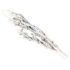 Featured in Vogue Sterling Silver Contemporary Juniper Brooch by the Artist