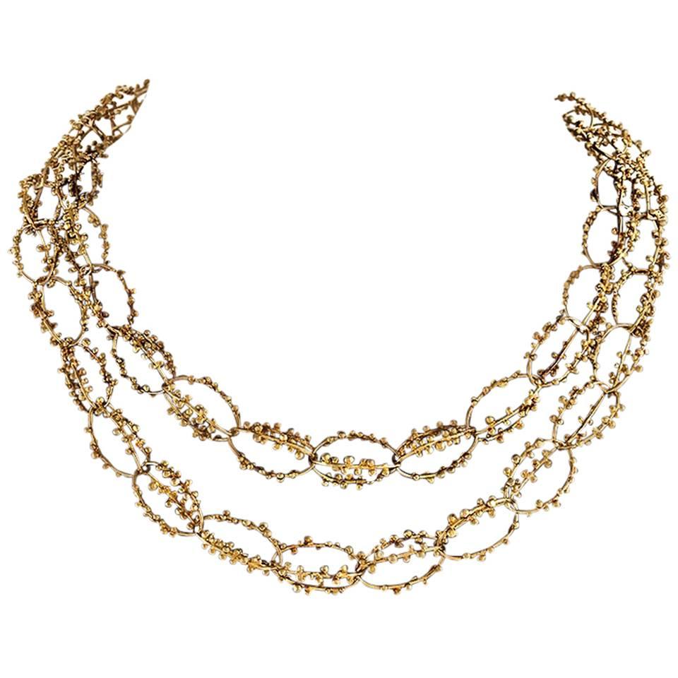 Spitzer & Furman Late-20th Century Modernist Gold Chain