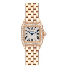 Cartier Santos Demoiselle Small Rose Gold Diamond Ladies Watch 2794