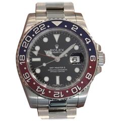 Rolex White Gold GMT Master II "Pepsi" Automatic Wristwatch Ref 116719