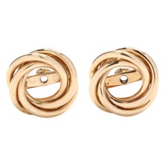 Gold Knot Earring Jackets, 14kt Yellow Gold