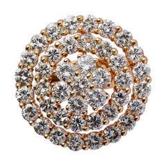 Vintage Gold Adn Diamond N. Teufel Spinner Ring