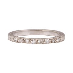 Used .15 Carat Total Weight Art Deco Diamond Platinum Engagement Ring