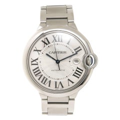 Cartier Ballon Bleu 42 M.M. Large Steel Automatic Wrist Watch