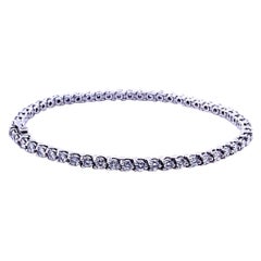 Retro Cartier Platinum Damond Tennis Line Bracelet