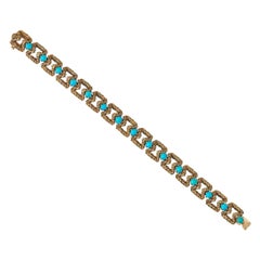 Bracelet Mauboussin en or 18 carats et turquoise