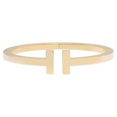 Tiffany & Co. Tiffany T Square Bracelet 18K Yellow Gold Size Large