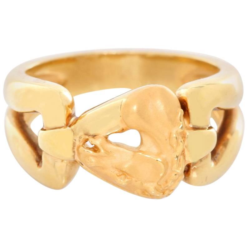 Carrera y Carrera Ecuestre 18 Karat Yellow Gold Ring For Sale