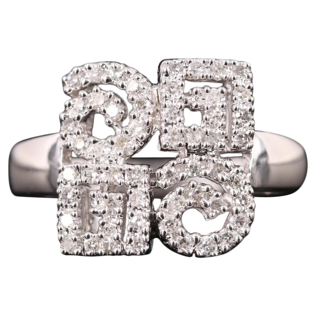 Quality Gem NY Designer 0.5 Ct Diamond Ring / 14K Gold / Modernist Luxury For Sale