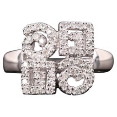 Quality Gem NY Designer 0.5 Ct Diamond Ring / 14K Gold / Modernist Luxury