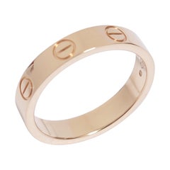 Cartier Rose Gold Love Wedding Band Ring 18KPG AU750 US4.75