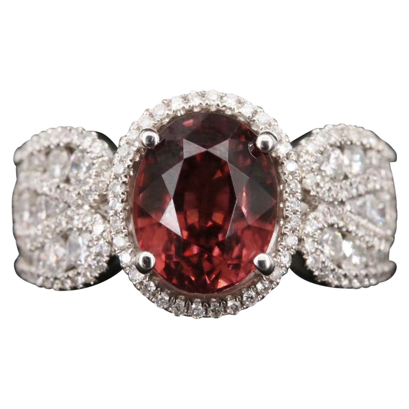 $6750 / Universal Diamond NY Designer Ring / 6.55 Ct Diamond & AAA Zircon / 14K For Sale