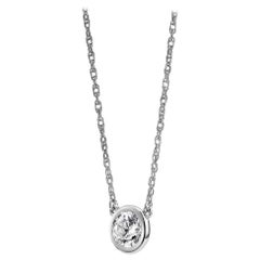 Diamonds by the Yard Single Diamond Pendant in White  Gold 0.19 Ct Diamond