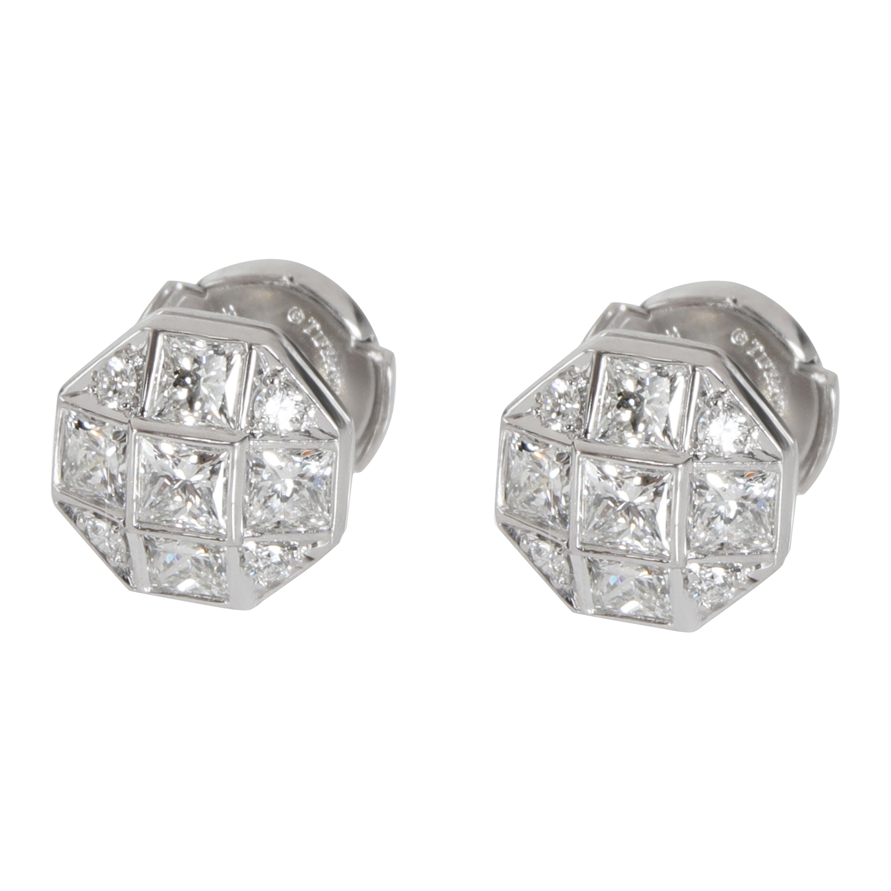 Tiffany & Co. Platinum Diamond Flower Earrings – Diamond Banque