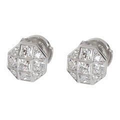Tiffany & Co. Diamond Mosaic Stud Earring in Platinum 1.15 CTW