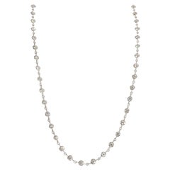 Steven B Fox Diamond Station Necklace in 950 Platinum 3.15 Ctw