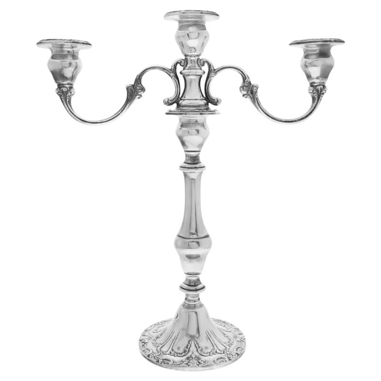 3 Tiers Candelabra by Gorham, Sterling Silver For Sale