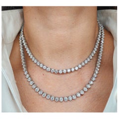 54.57 Ct Round Diamond Opera Necklace
