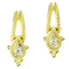 Stambolian 18K Yellow Gold Diamond Drop Dangle Earrings