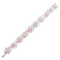 Emilio Jewelry GIA Certified 22.00 Carat Natural Pink Diamond Bracelet