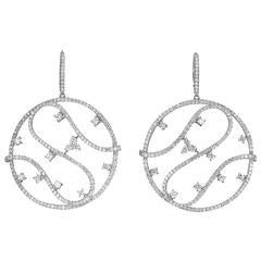 Piero Milano Diamant Gold durchbrochene Ohrringe