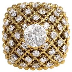 Vintage 1960s Van Cleef & Arpels Diamond Gold Ring