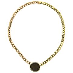Bulgari Tricolor Gold Roman Empire Ancient Coin Necklace 10