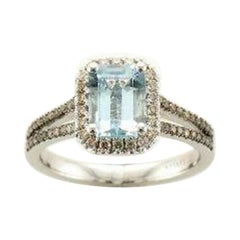 Le Vian Ring featuring Sea Blue Aquamarine Chocolate Diamonds