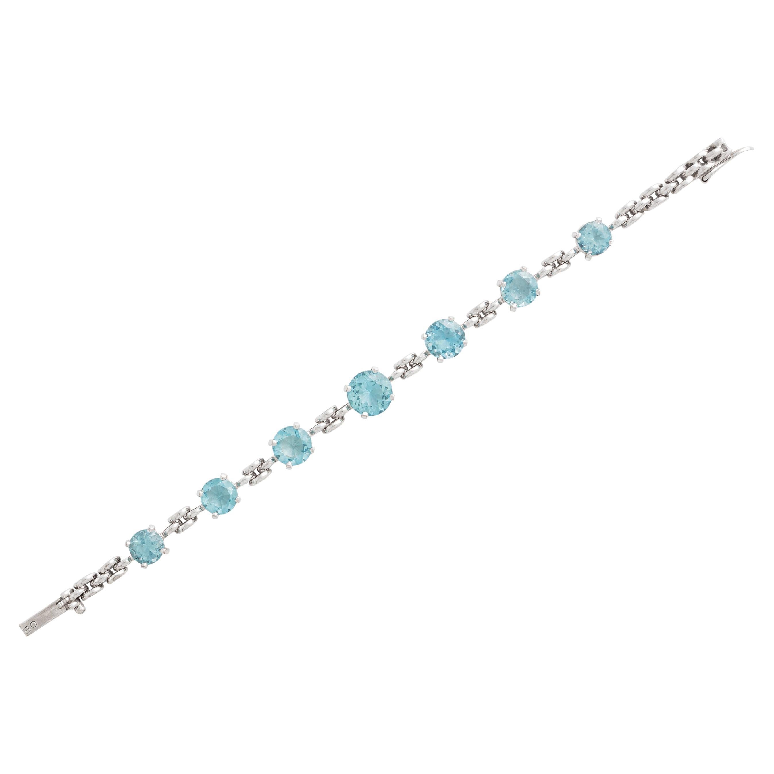 Aquamarine Bracelet For Sale