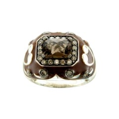 Le Vian Ring featuring Chocolate Quartz Chocolate Diamonds set in SLV