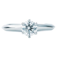 Vintage Tiffany & Co. Platinum Solitaire 0.54ct I VVS2 Diamond Engagement Ring, 4.5 (US)