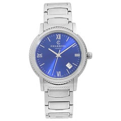 Charriol Parisii Montre pour homme en acier inoxydable avec cadran bleu et quartz P40S2.930.002