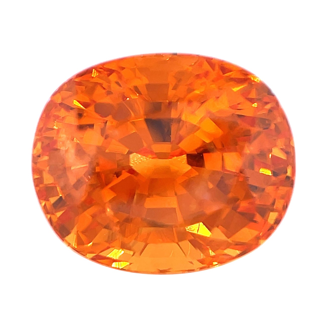 Bague non sertie et pendentif en grenat mandarin spessartite ovale de 6,15 carats, pierre précieuse