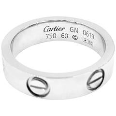 Signed Cartier 18kt White Gold "LOVE" Collection Men's Band Brand New Never Worn
