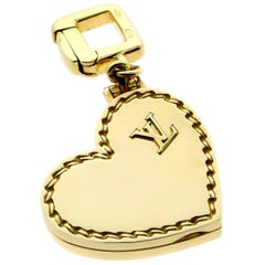 Used Louis Vuitton Gold Heart Locket Charm