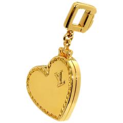 Louis Vuitton Heart Locket Gold Charm Pendant