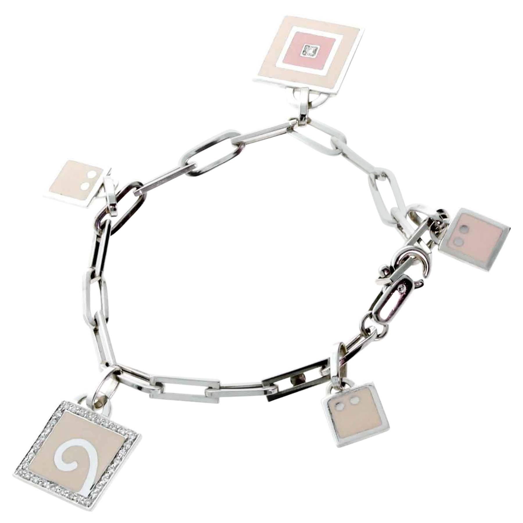 La Nouvelle Bague Diamond Gold Charm Bracelet