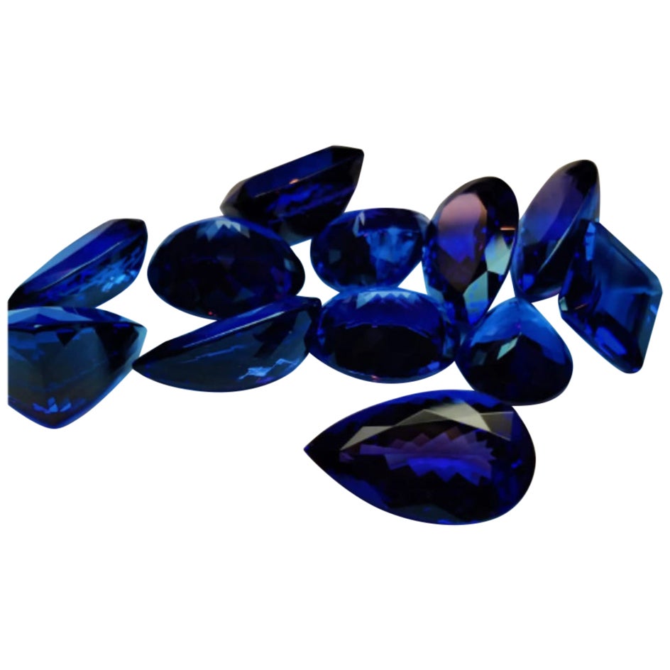 AAAA+ 11.10 Carat Natural Tanzanite Pear Shape Loose Gemstone Jewelry